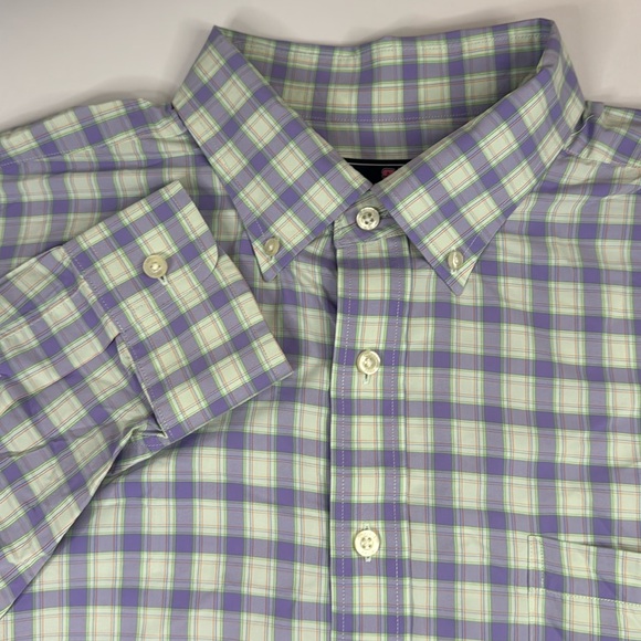 Vineyard Vines Performance Classic Fit Murray Purple and White Button Down Shirt - Picture 1 of 10